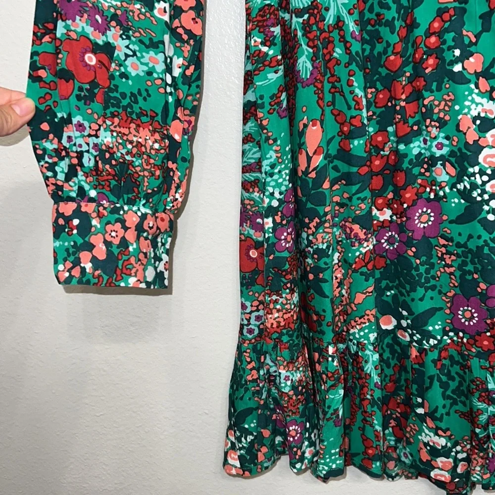Banjanan Liberty Floral Tie Neck Mini Dress - Picture 8 of 11